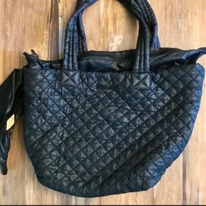 MZ Wallace Black Quilted Tote Medium Sized